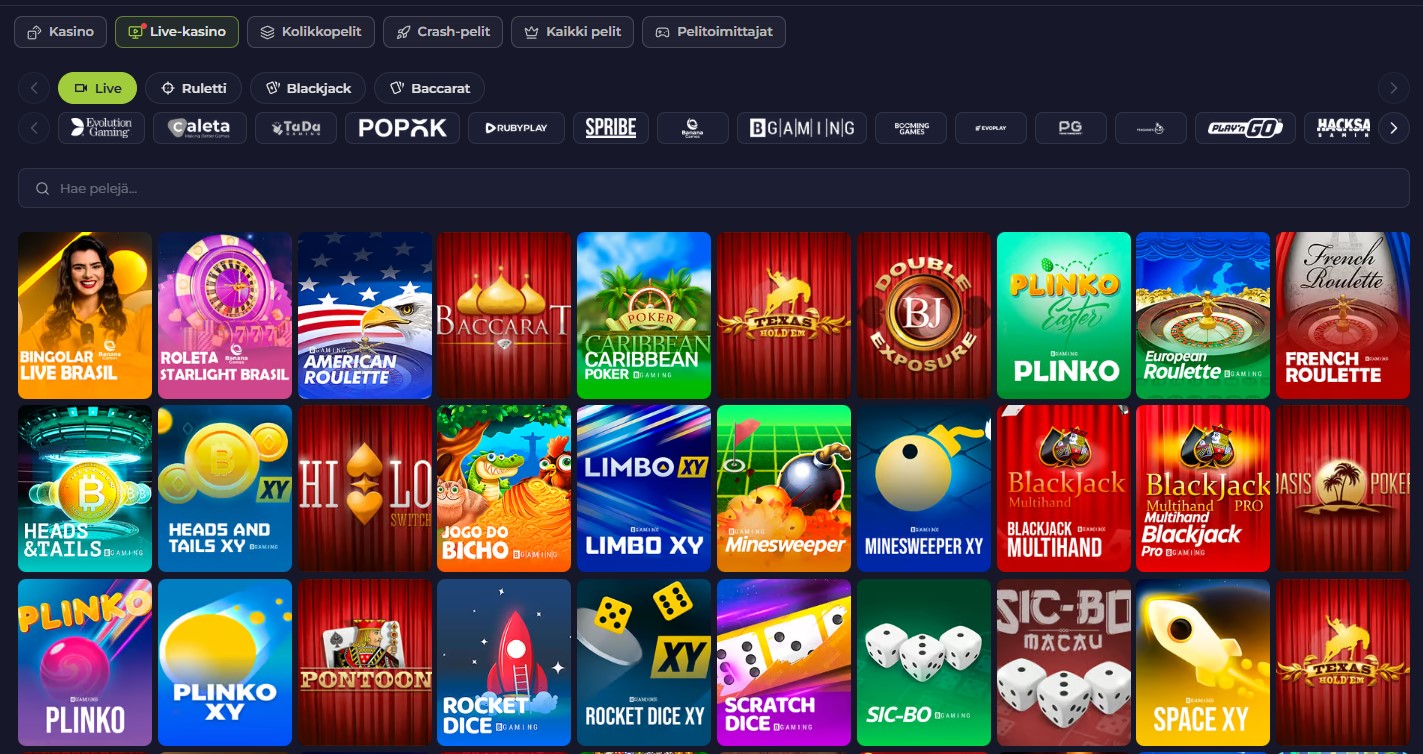 Interfaz de slots Bet7K